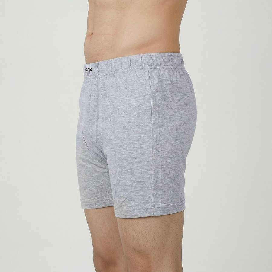Men's Grey Regular Fit Trunks, मिश्रित हल्का ग्रे, large