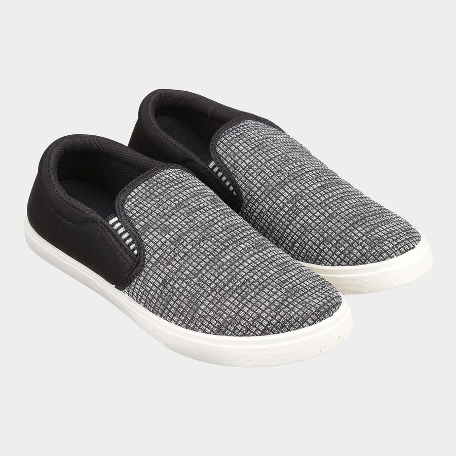 Men Slip-On Casual Shoes, Dark Grey, large image number null
