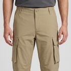 Men's Beige Slim Fit Cargo Trousers, गहरा पीला, small