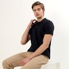 Men's Collared Half Sleeves T-Shirt, Navy Blue, small image number null