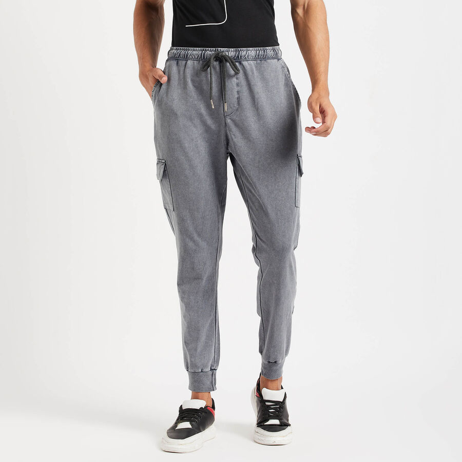 Overdyed Track Pants, Melange Mid Grey, large image number null
