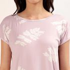 Women's Lilac Round Neck Minimalist Nighty, Lilac, small