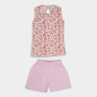 Infant Girls' 100% Cotton Short Set , Peach, small image number null