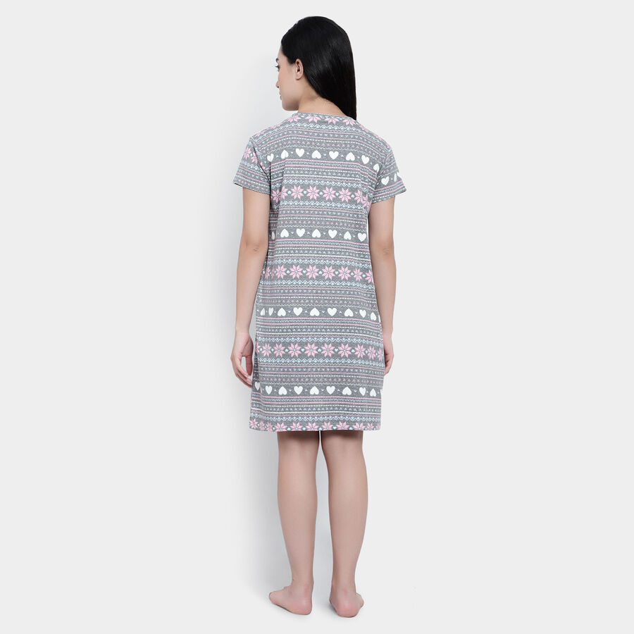All Over Print Nighty, हल्का ग्रे, large image number null