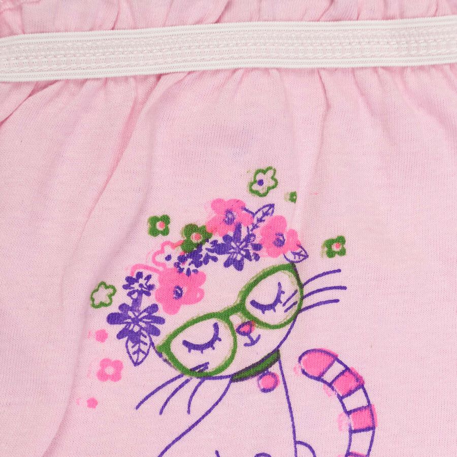 Girls Cotton Printed Bloomer, Light Pink, large image number null