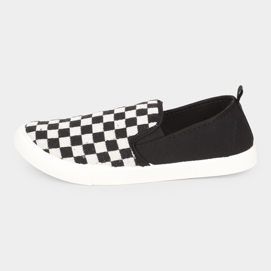 Men Black Slip-On Casual Shoes, काला, large