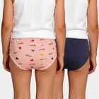 Girls Blue Regular Fit Solid Panty, गहरा नीला, small