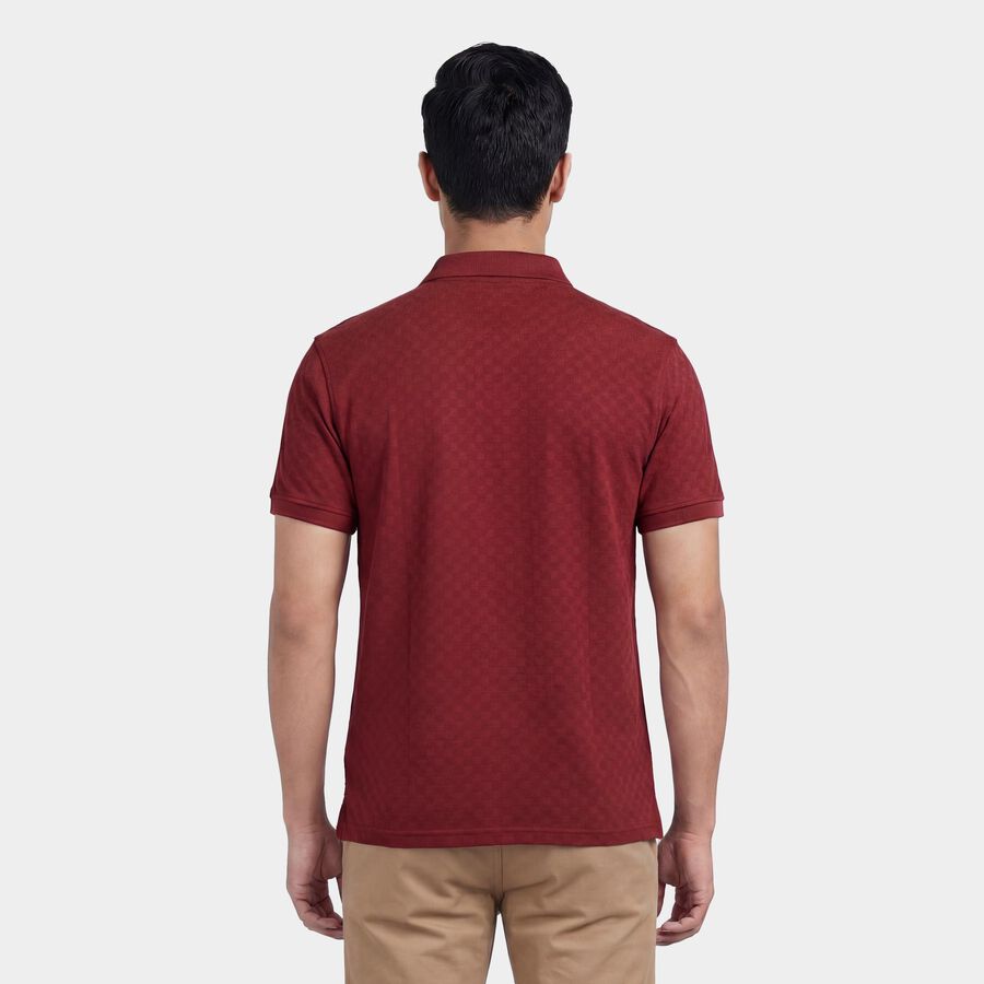 Men's Pink Polo Neck Classic Collared Half Sleeves T-Shirt, Light Pink, large