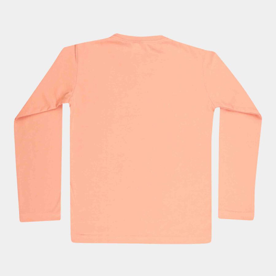 Girls Solid Top, Peach, large image number null