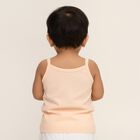 Infants' Soft Peach Cotton Round Neck Casual Vest, पीच, small image number null