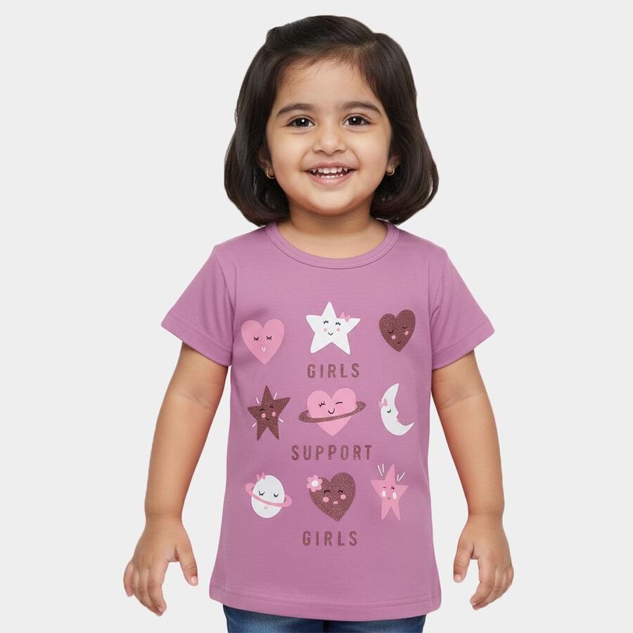 Girls' T-Shirt, लाइलेक, large