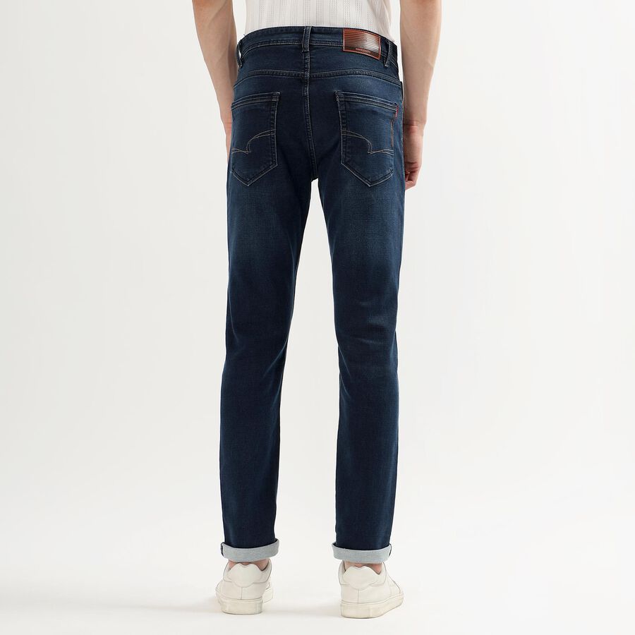 Men's Slim Fit Jeans, गहरा नीला, large image number null