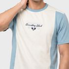 Men's Light Blue Round Neck Regular T-Shirt, स्काई ब्लू, small
