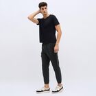 Men's Deep Charcoal Slim Fit Cargo Trousers, गहरा हरा, small image number null