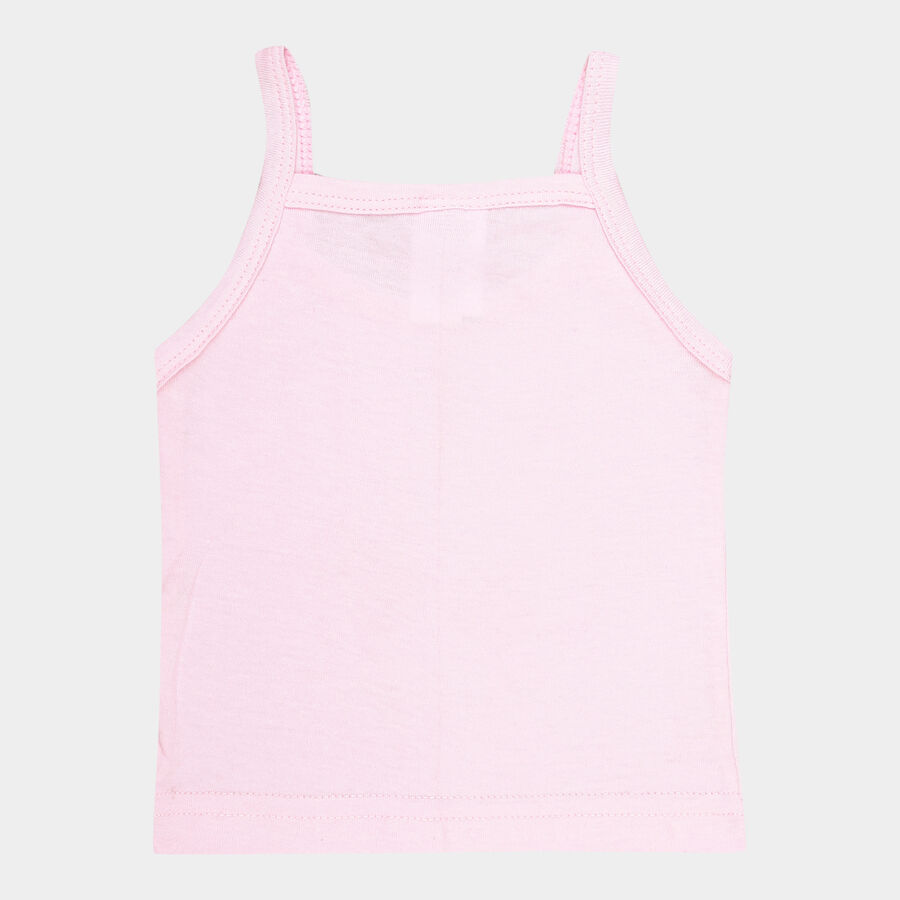 Infants Cotton Solid Vest, Pink, large image number null