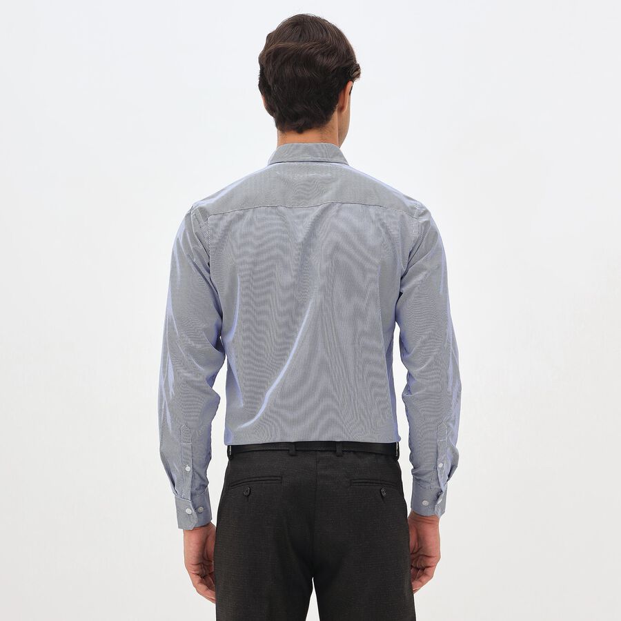 Men's Midnight Blue Classic Formal Shirt, मध्यम नीला, large image number null