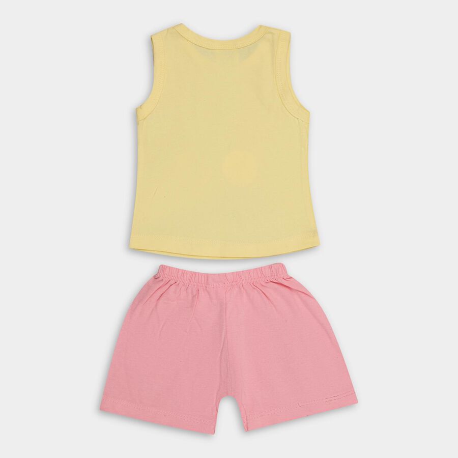 Infant Girls' 100% Cotton Short Set , Yellow, large image number null