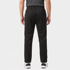 Men's Black Straight Fit Side-Striped Track Pants, Black, small