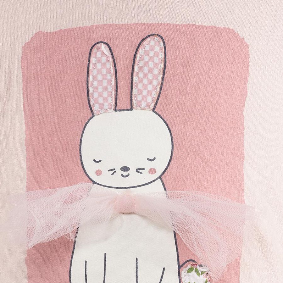 Infants Light Pink Cotton Crew Neck Casual Sweatshirt, हल्का गुलाबी, large image number null