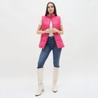 Women's Bright Fuchsia High Neck Casual Jacket, Fuchsia, small image number null