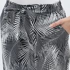 Women's Black and White Printed Relaxed Fit Pyjama Shorts, Black, small