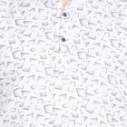 Printed Mandarin Collar Kurta, White, small image number null