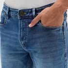 Men's Stonewashed Blue Slim Fit Jeans, हल्का नीला, small image number null