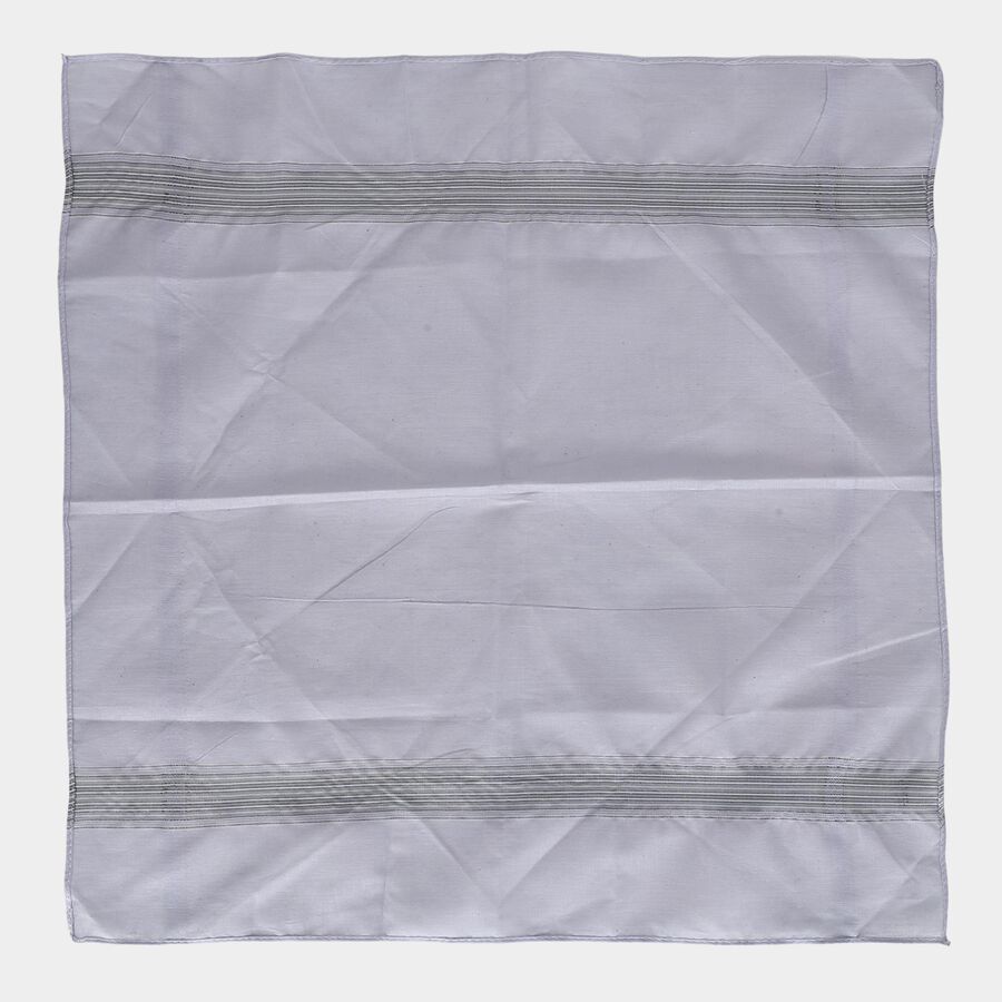 Men Grey Solid Pack of 1 Handkerchief, हल्का ग्रे, large