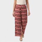 Women's Wine Regular Fit Printed Palazzos, Wine, small