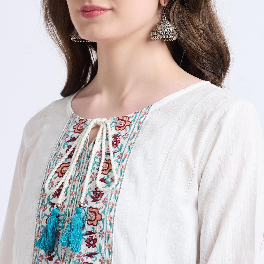 Ladies' Kurta , सफ़ेद, large image number null