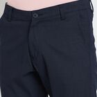 Men's Slim Fit Casual Trousers , Navy Blue, small image number null
