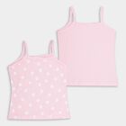 Girls' 100% Cotton Vest , गुलाबी, small image number null