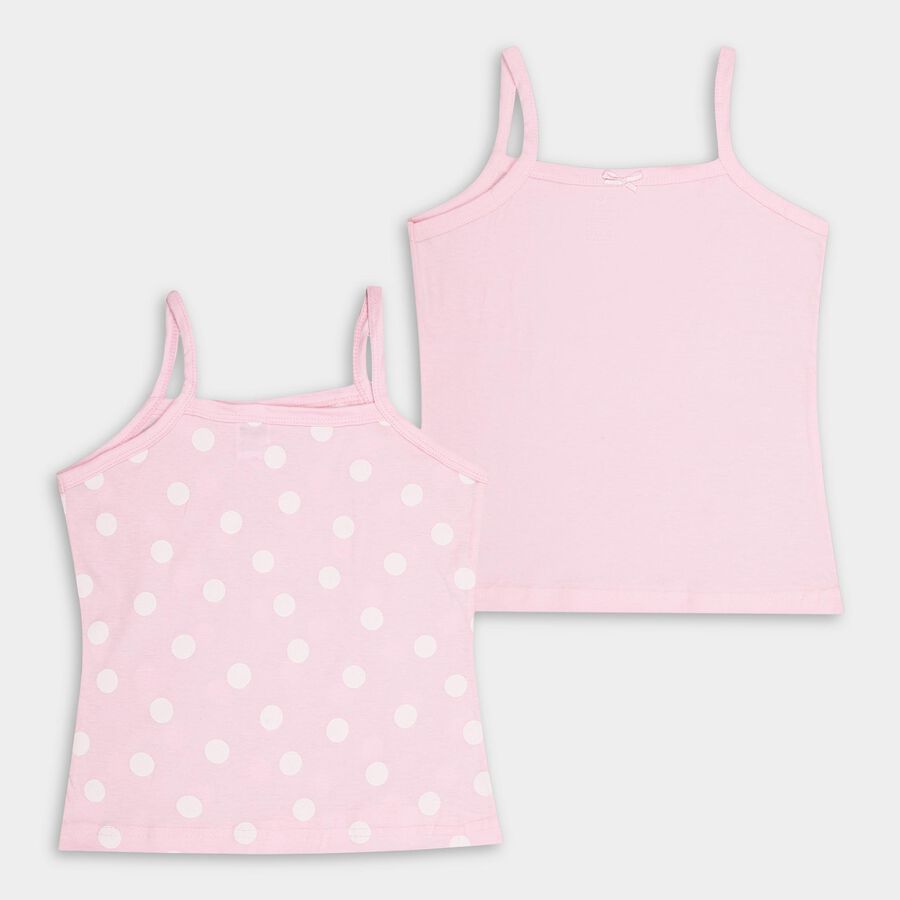 Girls' 100% Cotton Vest , गुलाबी, large image number null