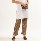 Women's Brown Regular Fit Geometric Pattern Palazzos, Brown, small image number null