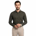 Men's Dark Green Formal Shirt, Dark Green, small