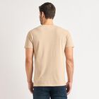 Men's Round Neck Half Sleeves T-Shirt , Beige, small image number null