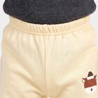 Infants Beige Jogger Graphic Printed Pyjama, गहरा पीला, small