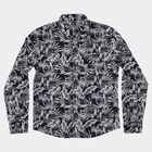 Boys Navy Blue Cotton Long Sleeves Collar Shirt, Navy Blue, small