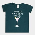 Girls' T-Shirt, गहरा हरा, small image number null