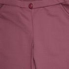 Girls' Pink Relaxed Fit Tie-Front Trousers, Pink, small