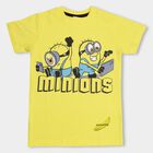 Boys' 100% Cotton Half Sleeves T-Shirt, Yellow, small