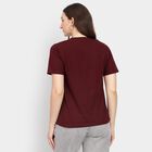 Ladies' Round Neck T-Shirt, Wine, small image number null