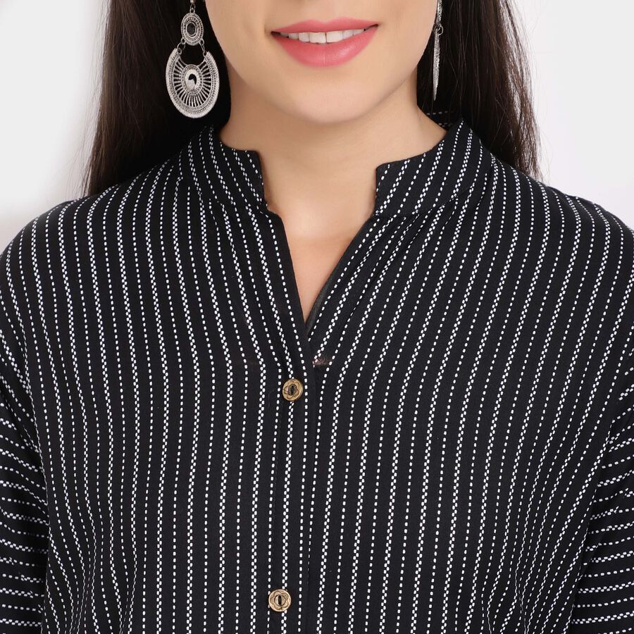 Printed Kurta, Black, large image number null