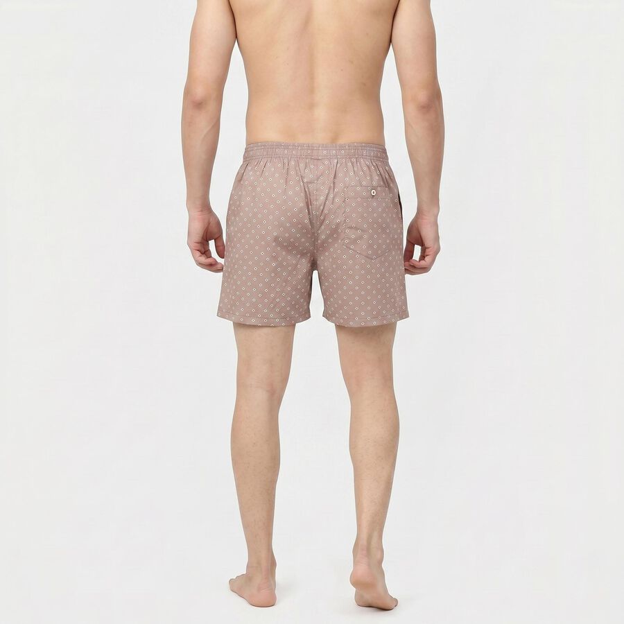 Men's Dark Grey Relaxed Fit Printed Boxers, Dark Grey, large
