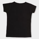 Girls' 100% Cotton T-Shirt, Black, small