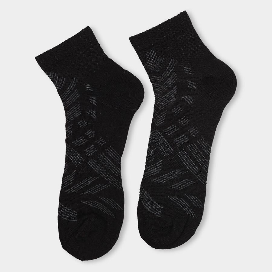 Men's Socks (Pack of 3), Black, large image number null