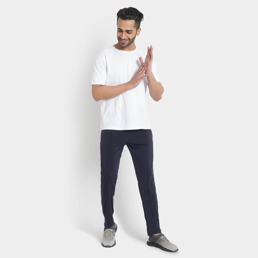Cut & Sew Track Pants, Navy Blue, large image number null
