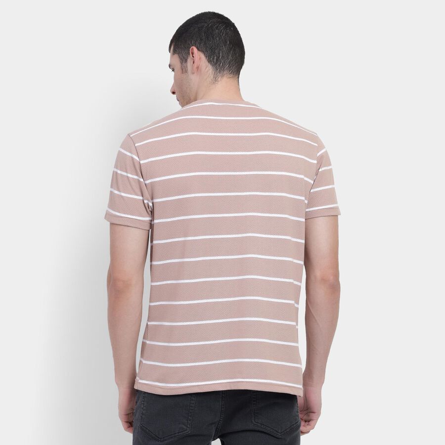 Men's Round Neck Half Sleeves T-Shirt , Light Pink, large image number null