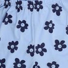 Girls' Mid Blue Regular Fit Unicorn Printed Elastic Waist Capri, Mid Blue, small