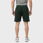 Men's Green Regular Fit Drawstring Bermuda Shorts, Dark Green, small